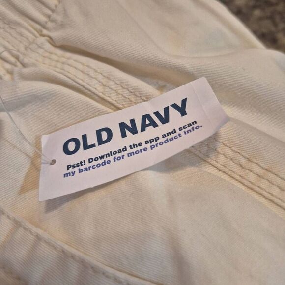 Old Navy Women's Cream Cotton/Spandex OGC High Waist Pants NEW - Picture 13 of 14